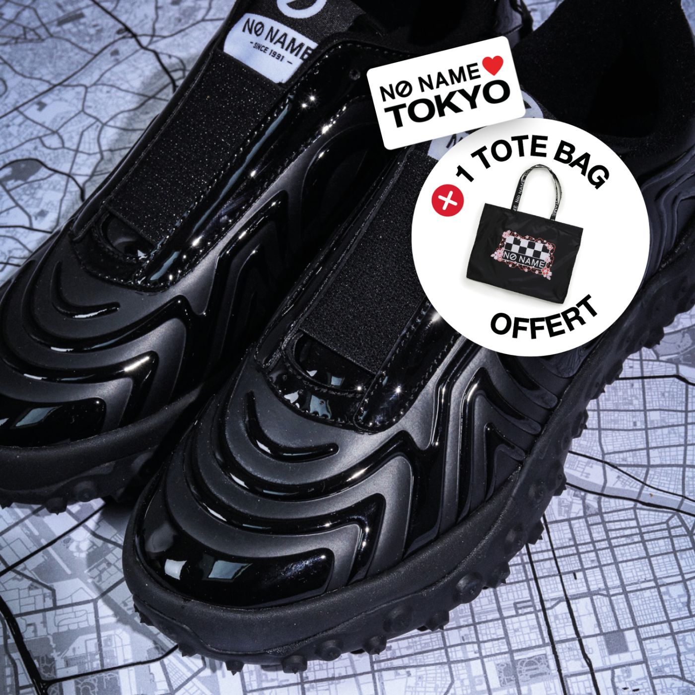 ONDA ELASTIC W EDITION TOKYO - SOFT/PATENT - NOIR